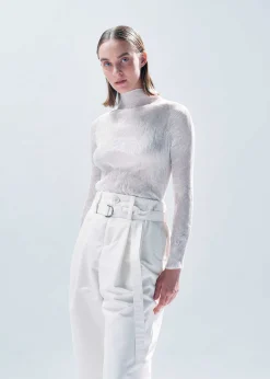 ISSEY MIYAKE Chiffon Twist Bk/Wt-46 Cheap