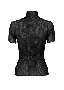 ISSEY MIYAKE Chiffon Twist Bk/Wt-46 Clearance