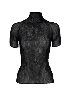 ISSEY MIYAKE Chiffon Twist Bk/Wt-46 Clearance