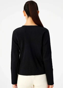 ISSEY MIYAKE Fine Knit Pleats Black Outlet