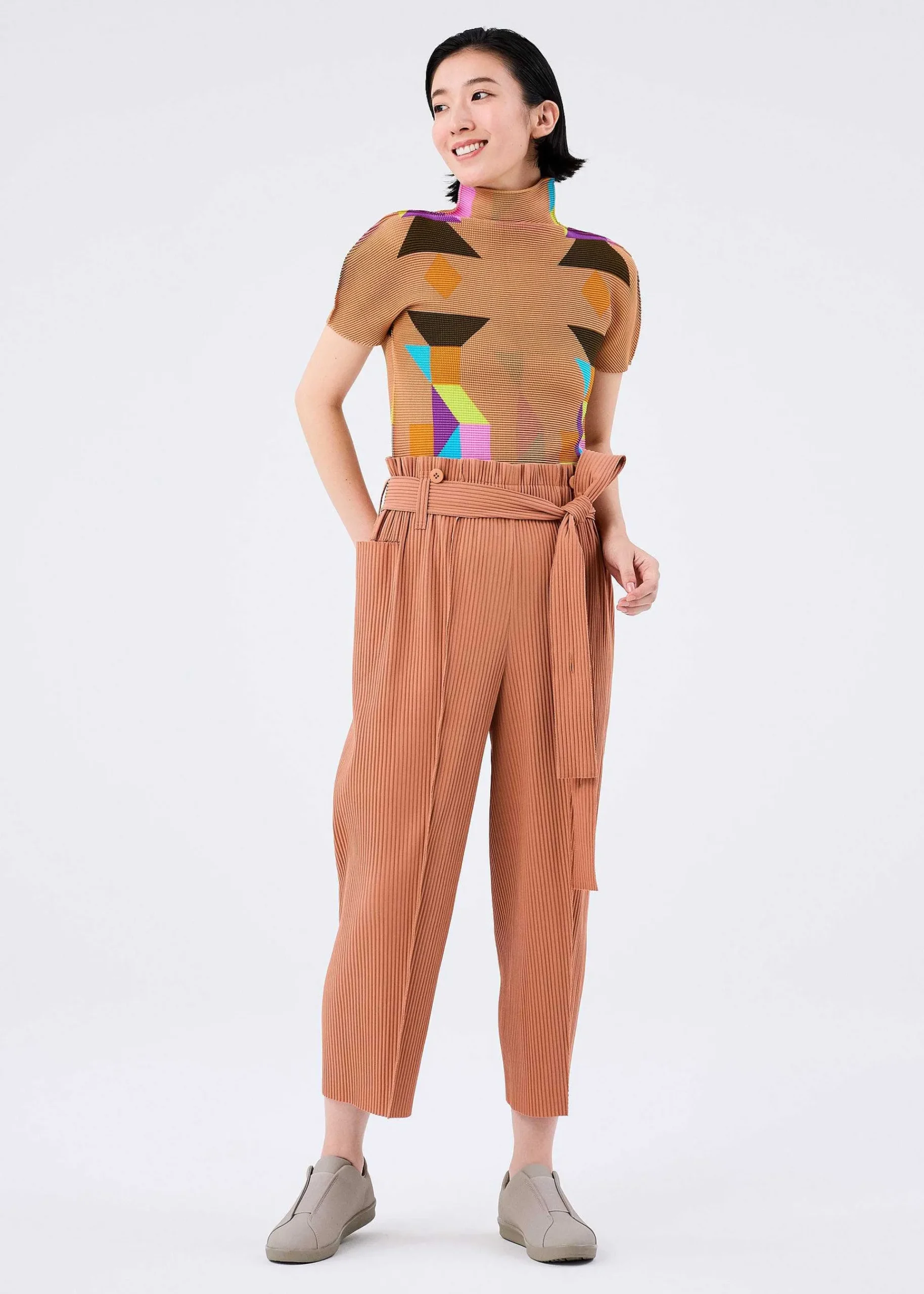 ISSEY MIYAKE Fine Knit Pleats Bottom 1 Sale