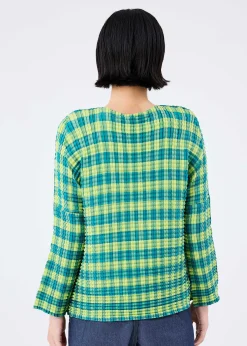 ISSEY MIYAKE Gingham Check Pleats Shirt Sale