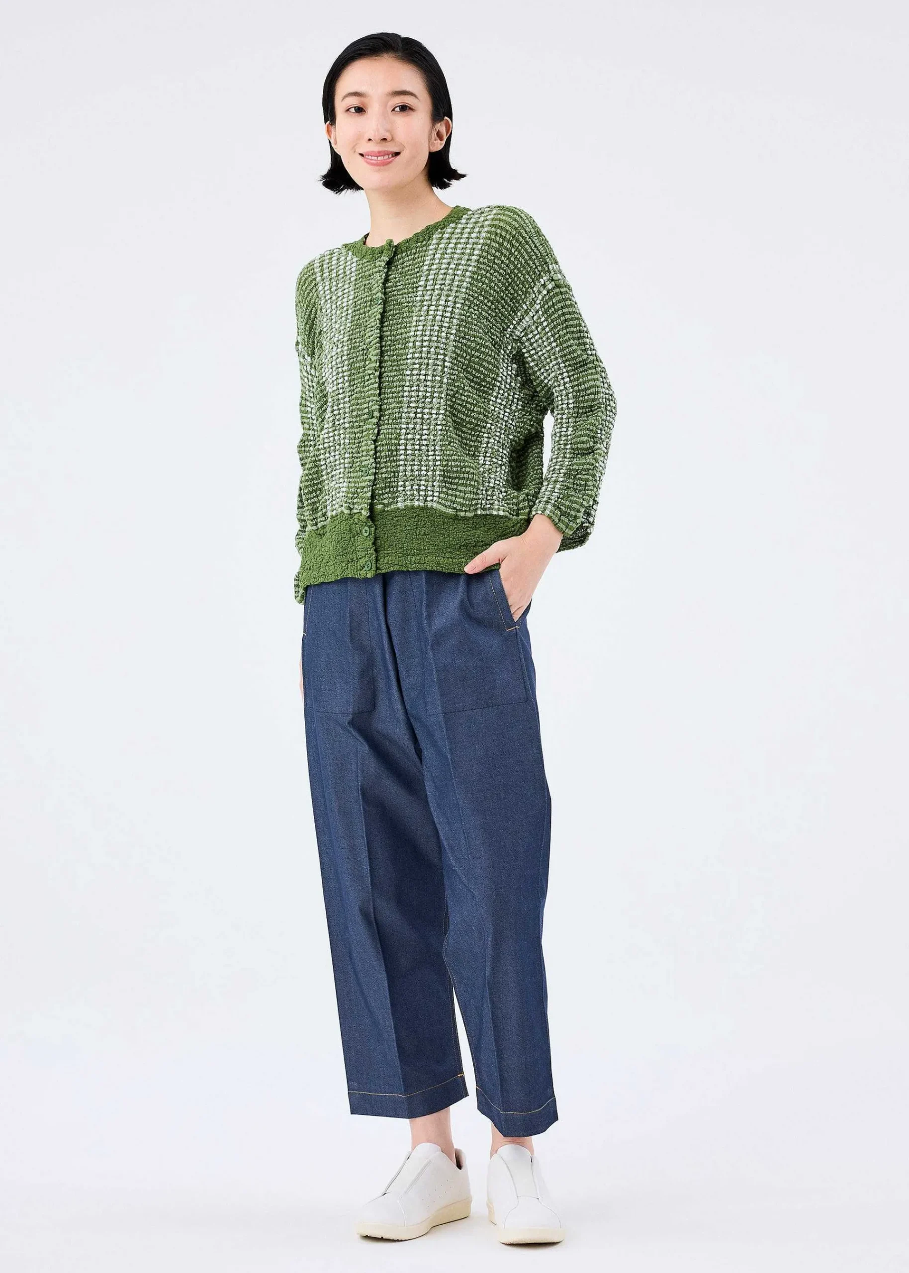 ISSEY MIYAKE Gingham Stripe Cauliflower Best