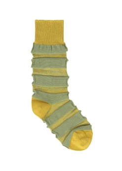ISSEY MIYAKE Kasuri Border Socks Hot