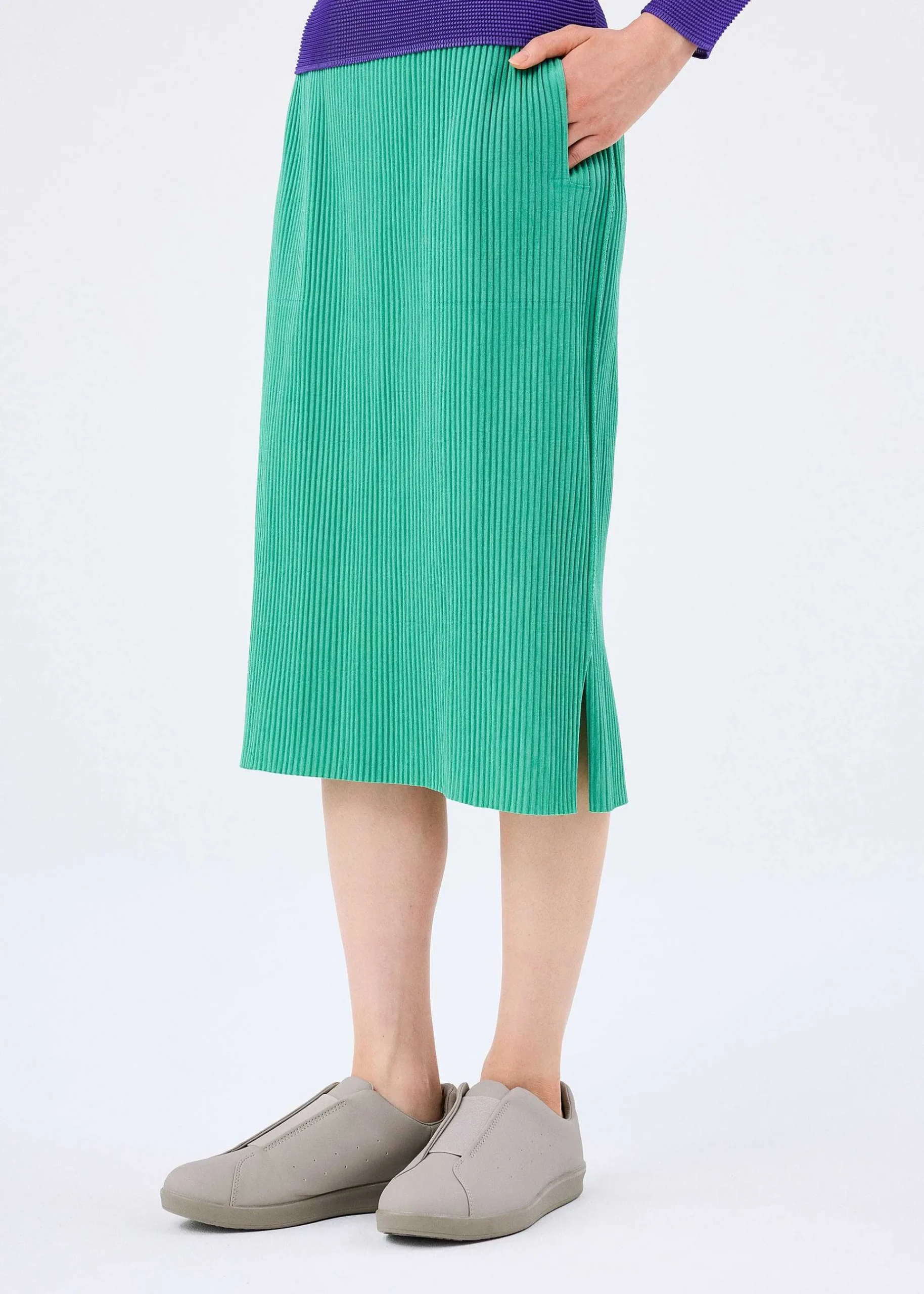 ISSEY MIYAKE Mix Fine Knit Pleats Bottom Cheap