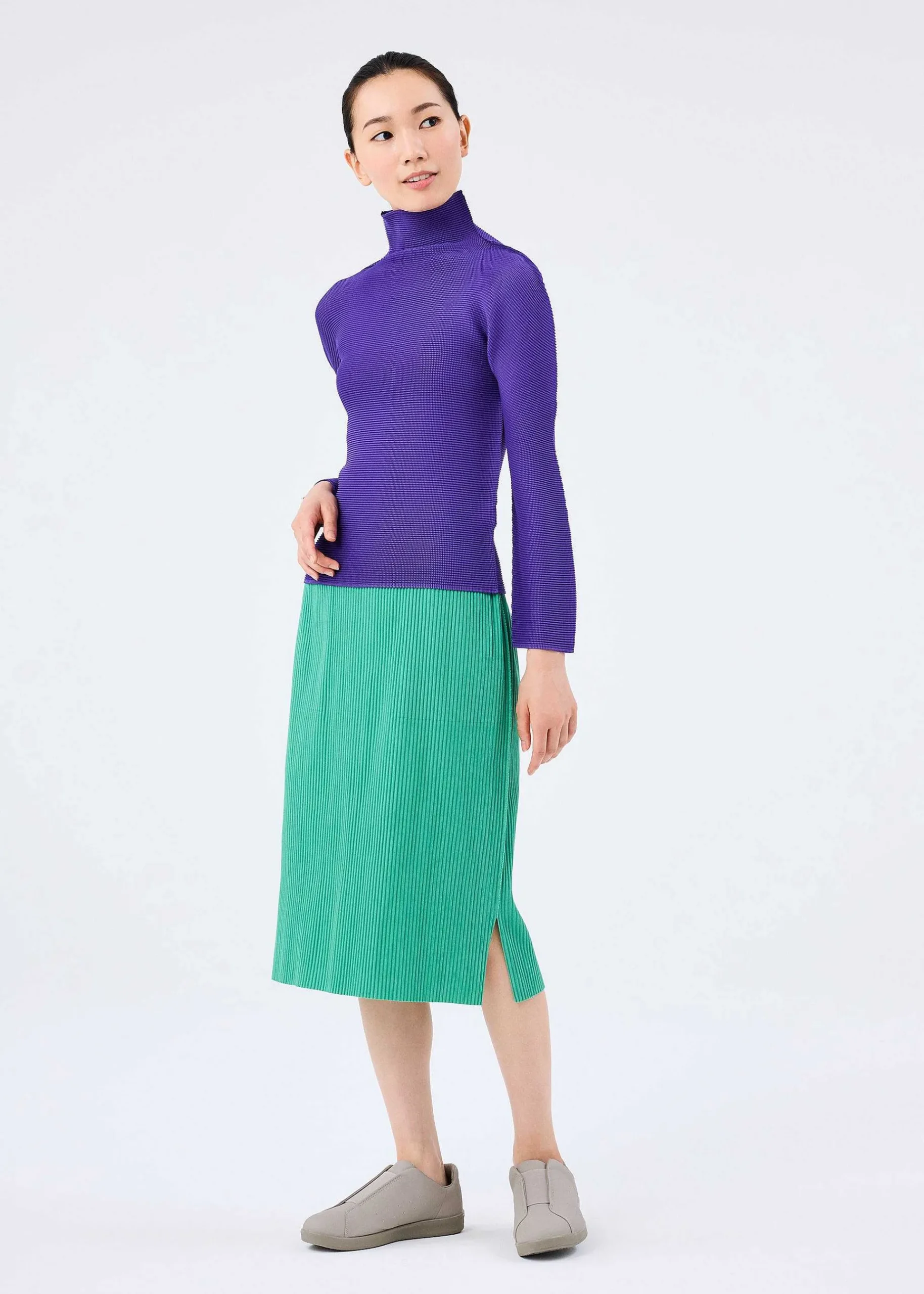 ISSEY MIYAKE Mix Fine Knit Pleats Bottom Cheap