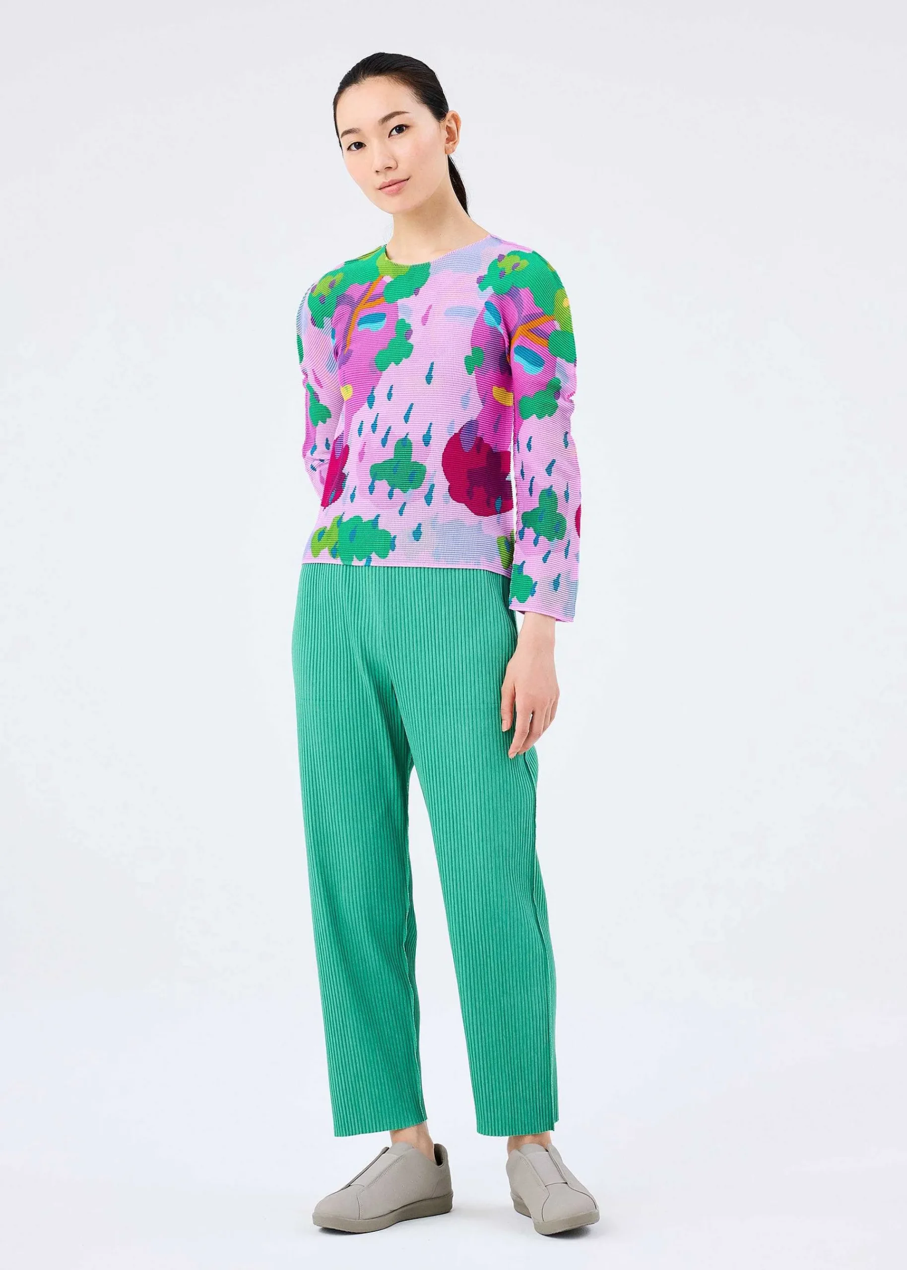 ISSEY MIYAKE Mix Fine Knit Pleats Bottom Fashion