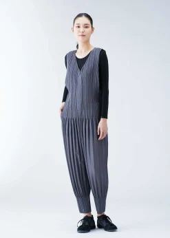 ISSEY MIYAKE Rib Pleats Basics Light Gray Clearance