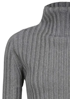 ISSEY MIYAKE Rib Pleats Basics Light Gray Outlet