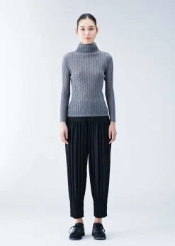 ISSEY MIYAKE Rib Pleats Basics Light Gray Outlet