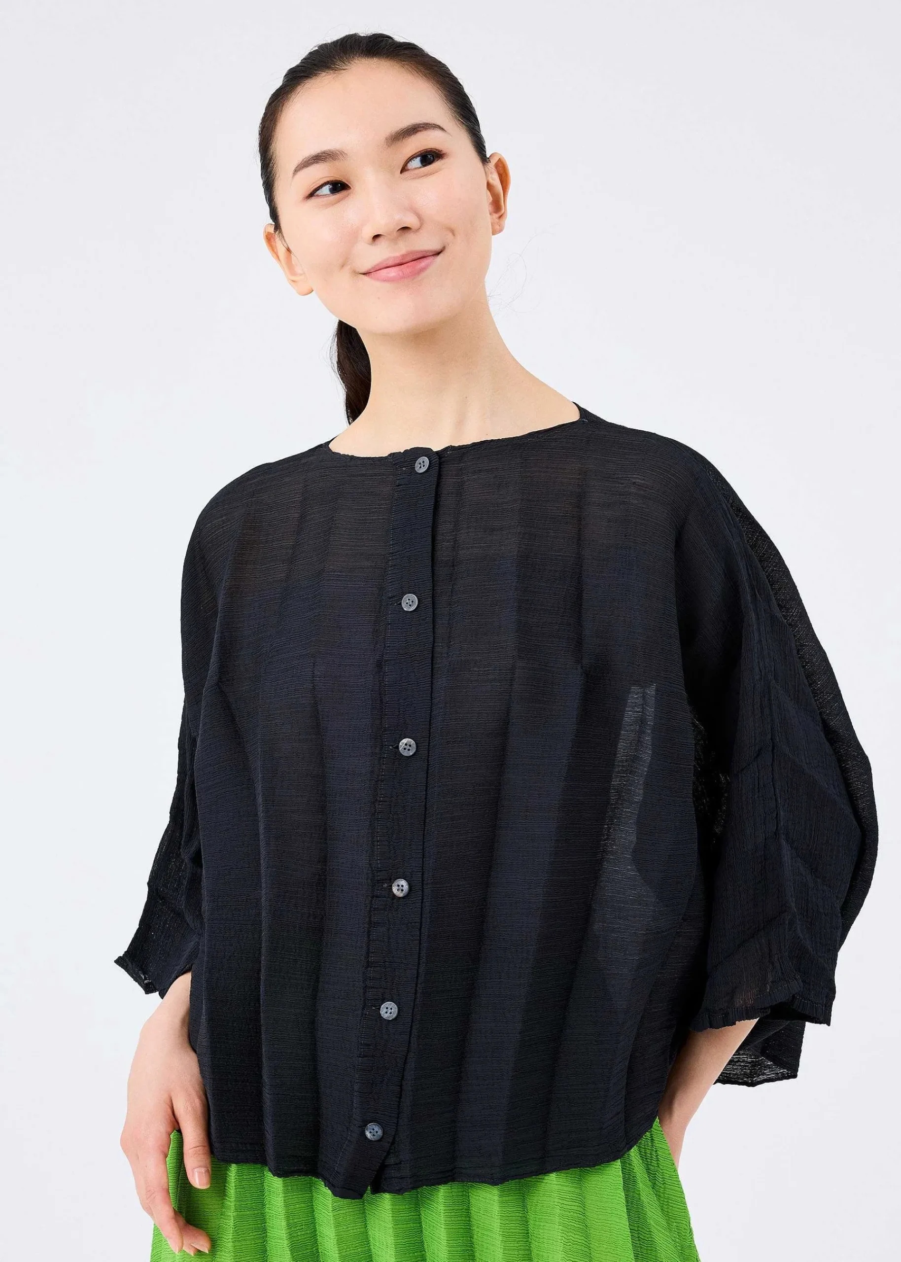 ISSEY MIYAKE Sector See-Through Crepe New