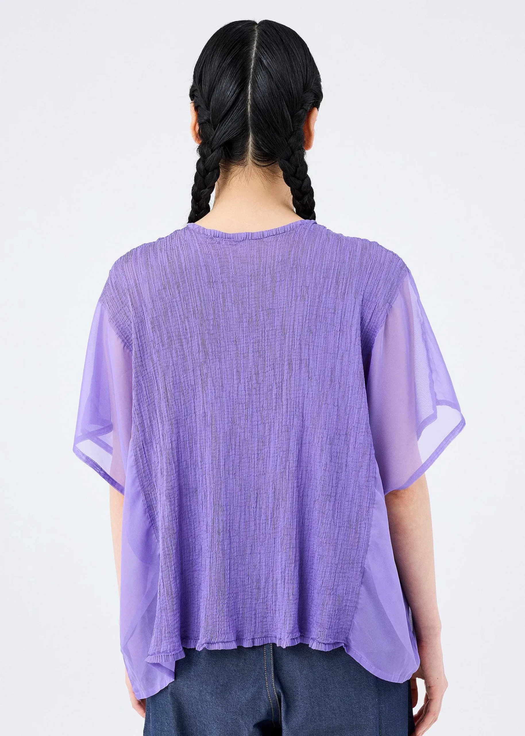 ISSEY MIYAKE Sheer See-Through Crepe Fashion